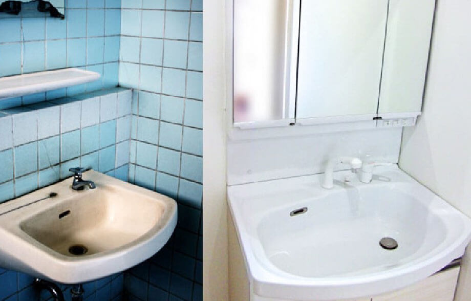 洗面所改修工事